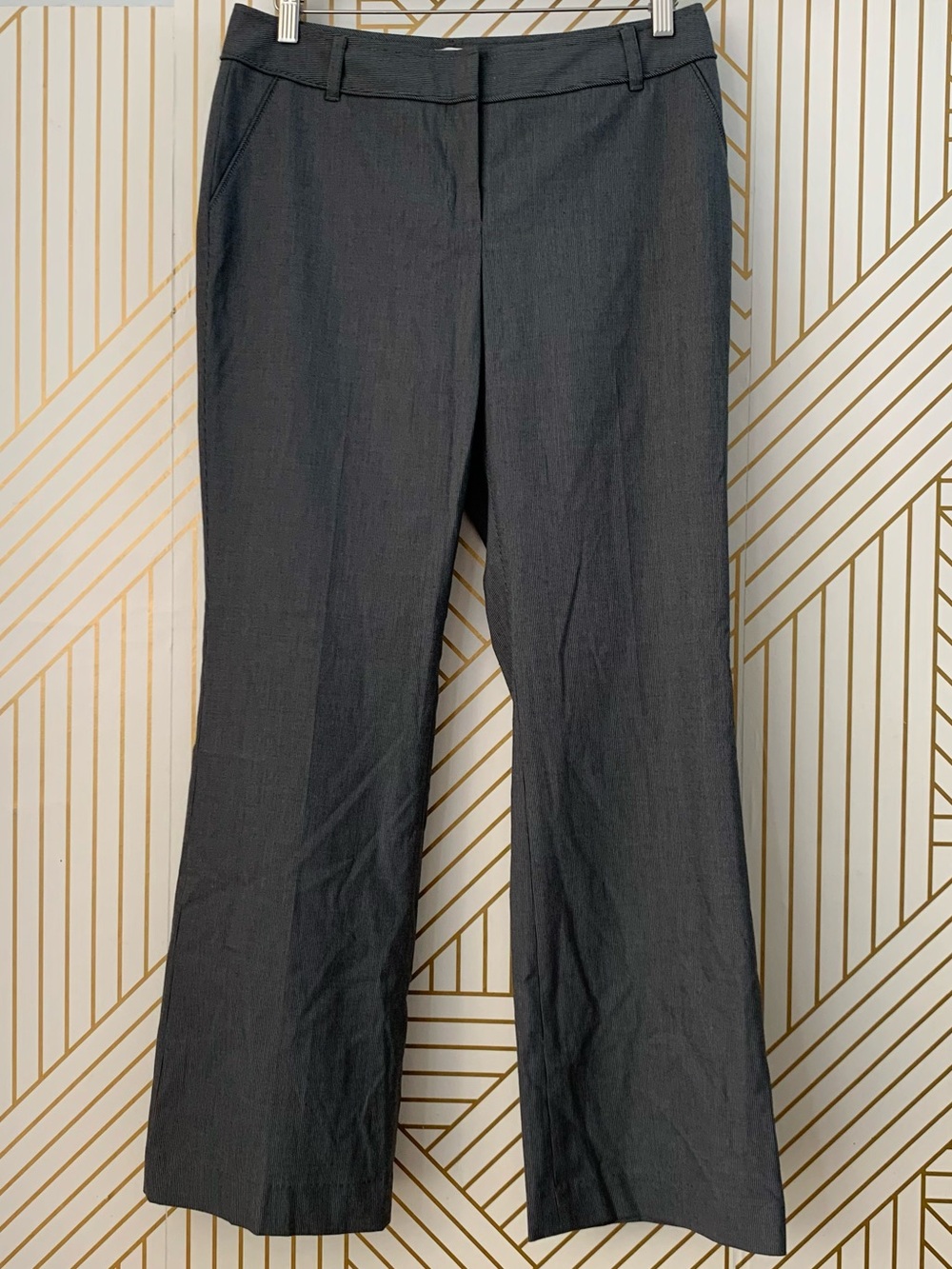 Halogen Taylor fit micro tweed gray grey trouser slacks  work pants high rise 8